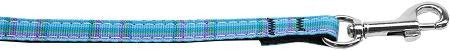 Plaid Nylon Collar  Blue 3-8 wide 6ft Lsh