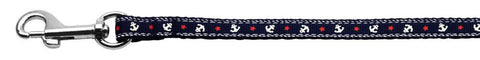 Anchors Nylon Ribbon Leash Blue 3-8 wide 6ft Long