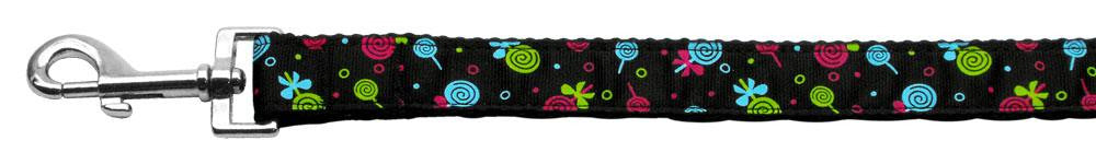 Lollipops Nylon Ribbon Leash Black 1 inch wide 4ft Long