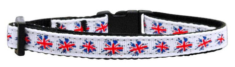 Graffiti Union Jack(UK Flag) Nylon Ribbon Collar Cat Safety