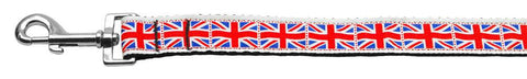 Tiled Union Jack(UK Flag) Nylon Ribbon Leash 1 inch wide 6ft Long