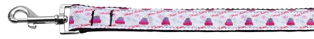 Cakes And Wishes Nylon Dog Leash 3-8 Inch Wide 4ft Long