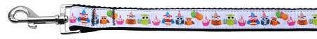 Party Owls Nylon Ribbon Collars 1 wide 4ft Leash