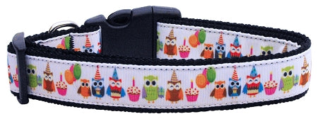 Party Owls Nylon Cat Collar