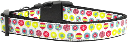 Christmas Ornament Nylon Dog Collar Sm