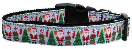 Aqua Santa Nylon Ribbon Collars Medium