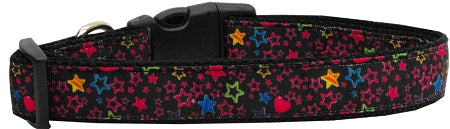 Black Star Nylon Cat Collar