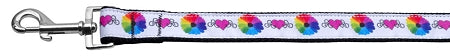 Technicolor Love Nylon Dog Leash 3-8 Inch Wide 4ft Long