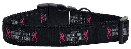 Country Girl Nylon Dog Collar Medium Narrow