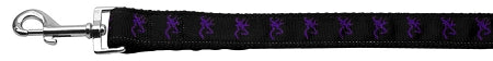 Purple Deer Nylon Dog Leash 3-8 Inch Wide 6ft Long