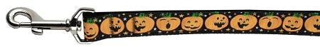 Pumpkins Nylon Ribbon Dog Collars 1 wide 4ft Leash