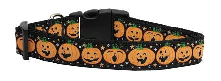 Pumpkins Nylon Ribbon Dog Collars Medium