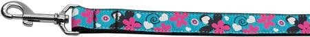 Aqua Love Nylon Ribbon Dog Collars 1 Wide 6ft Leash