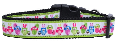 Easter Birdies Nylon Dog Collar Sm