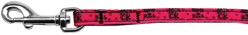 Girls Rock Nylon Ribbon Pet Leash 3-8 inch wide 4Ft Lsh