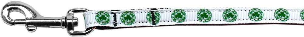 Kiss Me - I'm Irish Nylon Ribbon Pet Leash 3-8 inch wide 6Ft Lsh