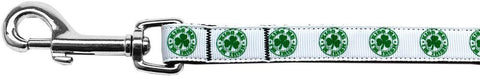 Kiss Me - I'm Irish Nylon Ribbon Pet Leash 5-8 inch wide 4Ft Lsh