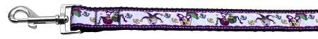 Mardi Gras Nylon Ribbon Dog Collars 1 wide 4ft Leash