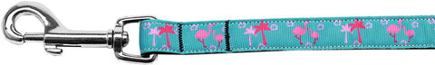 Pink Flamingos Nylon Ribbon Pet Leash 5-8 inch wide 6Ft Lsh