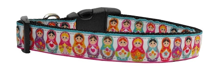 Pretty Nesting Dolls Nylon Cat Collar