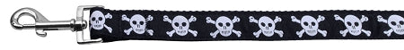 Skulls Nylon Dog Leash 3-8 Inch Wide 4ft Long