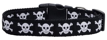 Skulls Nylon Ribbon Dog Collars Large