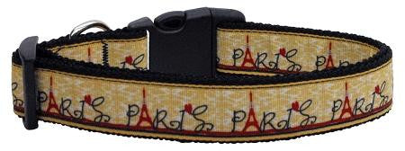 With Love from Paris Ribbon Dog Collars Medium