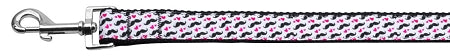 Moustache Love Nylon Dog Leash 3-8 Inch Wide 4ft Long