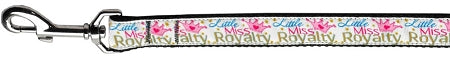 Little Miss Royalty Nylon Dog Leash 5-8 Inch Wide 4ft Long