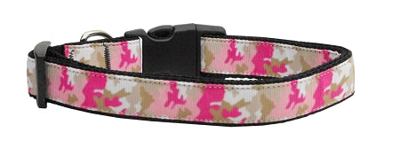 Pink Camo Nylon Cat Collar