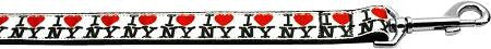 I Heart NY 1 inch wide 4ft long Leash