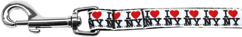 I Heart NY Ribbon Pet Leash 5-8 inch wide 6Ft Lsh