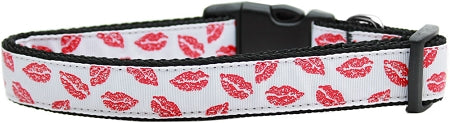 Sparkling Smooches Nylon Dog Collar Medium Narrow