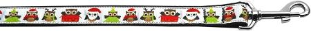 Santa Owls 1 Inch Wide 4ft Long Leash