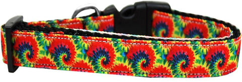 Tie Dye Nylon Ribbon Dog Collar Xl