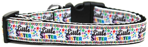 Little Sister Nylon Ribbon Dog Collar XL