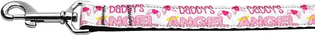 Daddy's Angel Nylon Dog Leash 5-8 Inch Wide 4ft Long