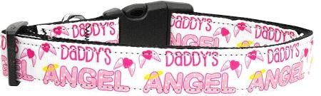 Daddy's Angel Dog Collar Large