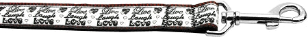 Live Laugh And Love Nylon Dog Leash 3-8 Inch Wide 4ft Long