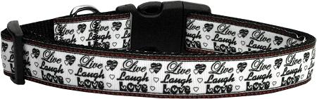 Live Laugh And Love Dog Collar Large