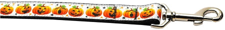 Pumpkin Parade Nylon Dog Leash 3-8 Inch Wide 4ft Long