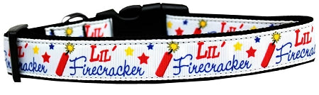 Little Firecracker Nylon Dog Collar Medium Narrow