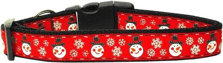 Snowmen Dog Collar Medium