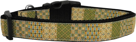 Beige Chaos Nylon Dog Collar Medium Narrow