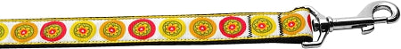 Autumn Daisies Nylon Dog Leash 3-8 Inch Wide 4ft Long