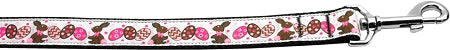 Chocolate Bunnies Nylon Dog Leash 3-8 Inch Wide 4ft Long