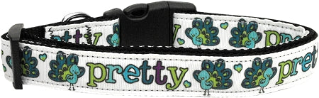 Pretty As A Peacock Nylon Dog Collar Sm