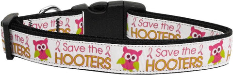 Save the Hooters Nylon Dog Collars Medium