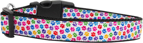 Confetti Paws Nylon Dog Collar Medium Narrow