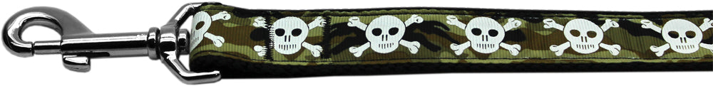 Camo Skulls Nylon Dog Leash 3-8 Inch Wide 4ft Long